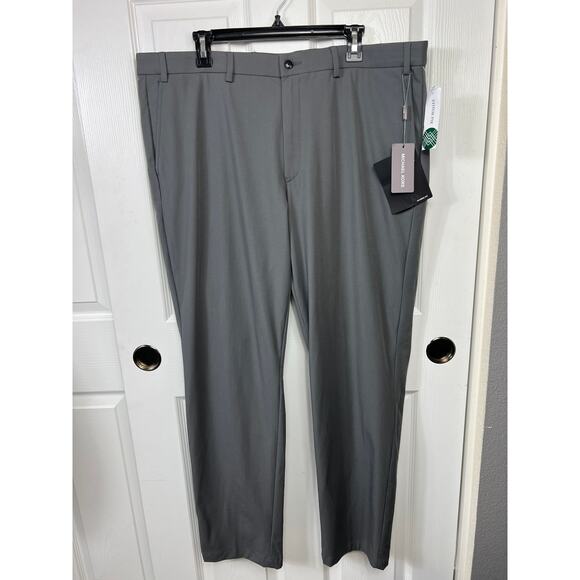 Michael Kors Men's Bedford Stretch Pant Classic Fit Dark Gray Size 40-32 NEW - Picture 1 of 8